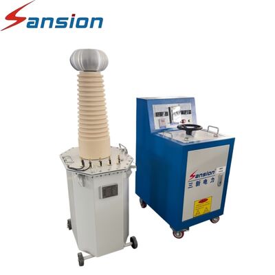 High Voltage AC Insulation Withstand Test System 20 kVA 100 kV Oil-Filled Test Transformer with Manual Voltage Control for Power Switchgear Electrical Equipment Insulation Testing