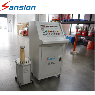20 kV 10 kVA Power Frequency AC Hipot Test System with Motorized Electric Control Console and Oil Type High Voltage Test Transformer for Factory Testing and Electrical Insulation Verification
