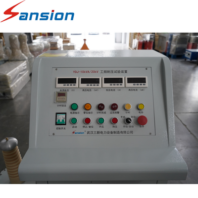 20 kV 10 kVA Power Frequency AC Hipot Test System with Motorized Electric Control Console and Oil Type High Voltage Test Transformer for Factory Testing and Electrical Insulation Verification