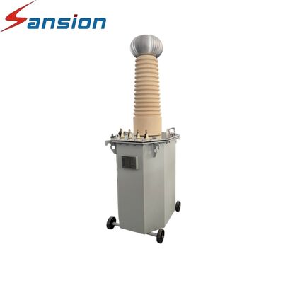 High Voltage AC Insulation Withstand Test System 20 kVA 100 kV Oil-Filled Test Transformer with Manual Voltage Control for Power Switchgear Electrical Equipment Insulation Testing
