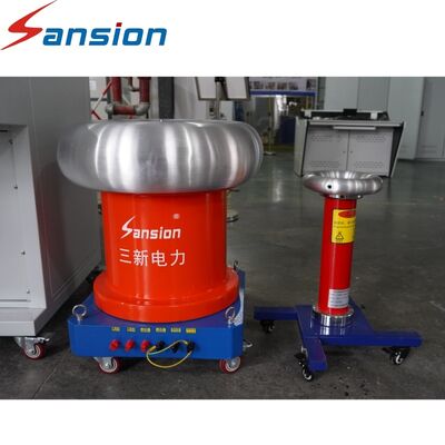 Partial Discharge High-Voltage Test System with Capacitive Divider and Electric Control Console for Electrical Laboratories Transformer Switchgear Cable Insulation Testing Equipment
